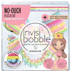 Invisibobble Dětská gumička do vlasů se stuhou Kids Slim Sprunchie Let‘s Chase Rainbows