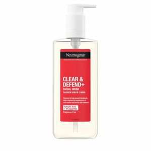 Neutrogena Čisticí gel proti pupínkům Clear & Defend+ (Facial Wash) 200 ml