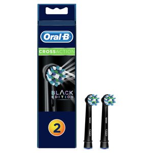 Oral B Náhradní kartáčkové hlavice s technologií CleanMaximiser CrossAction Black 2 ks