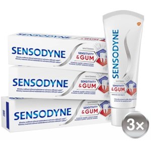 Sensodyne Zubní pasta Sensitivity & Gum Whitening Trio 3 x 75 ml