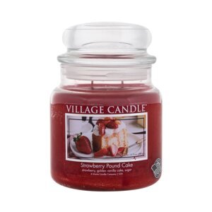 Village Candle Vonná svíčka ve skle Jahodový koláč (Strawberry Pound Cake) 389 g
