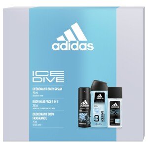Adidas Ice Dive - deodorant s rozprašovačem 75 ml + sprchový gel 250 ml + deodorant ve spreji 150 ml