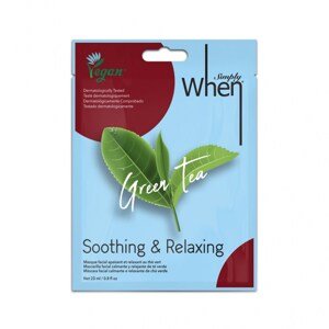 When Simply Pleťová Maska Vegan Green Tea Soothing & Relaxing Sheet Mask 23ml